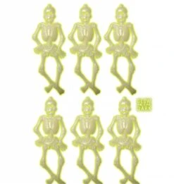6 Lichtgevende Skeletten 15 Cm Voor Halloween