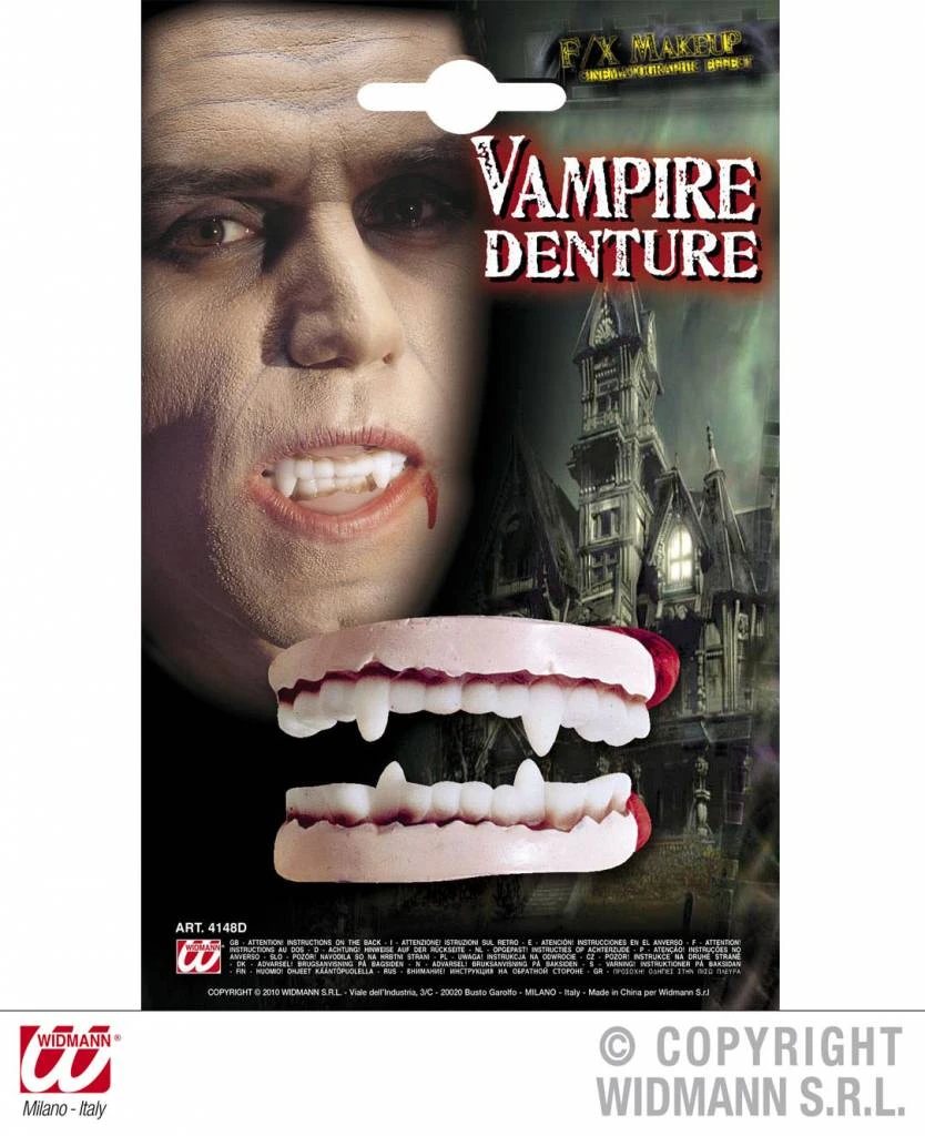 Bloeddorstige Dracula-tanden Voor Halloween 1 Bloeddorstige Dracula-tanden Voor Halloween