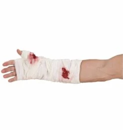 Bloederig Nep Verband Om De Arm Als Halloween Verwonding -HalloweenkledingVerkoop bloederig nep verband om de arm als halloween verw 2