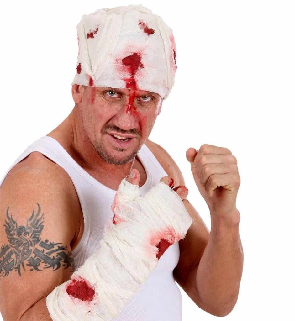 Bloederig Verband Om Het Hoofd Voor Halloween 2 Bloederig Verband Om Het Hoofd Voor Halloween - Afbeelding 2