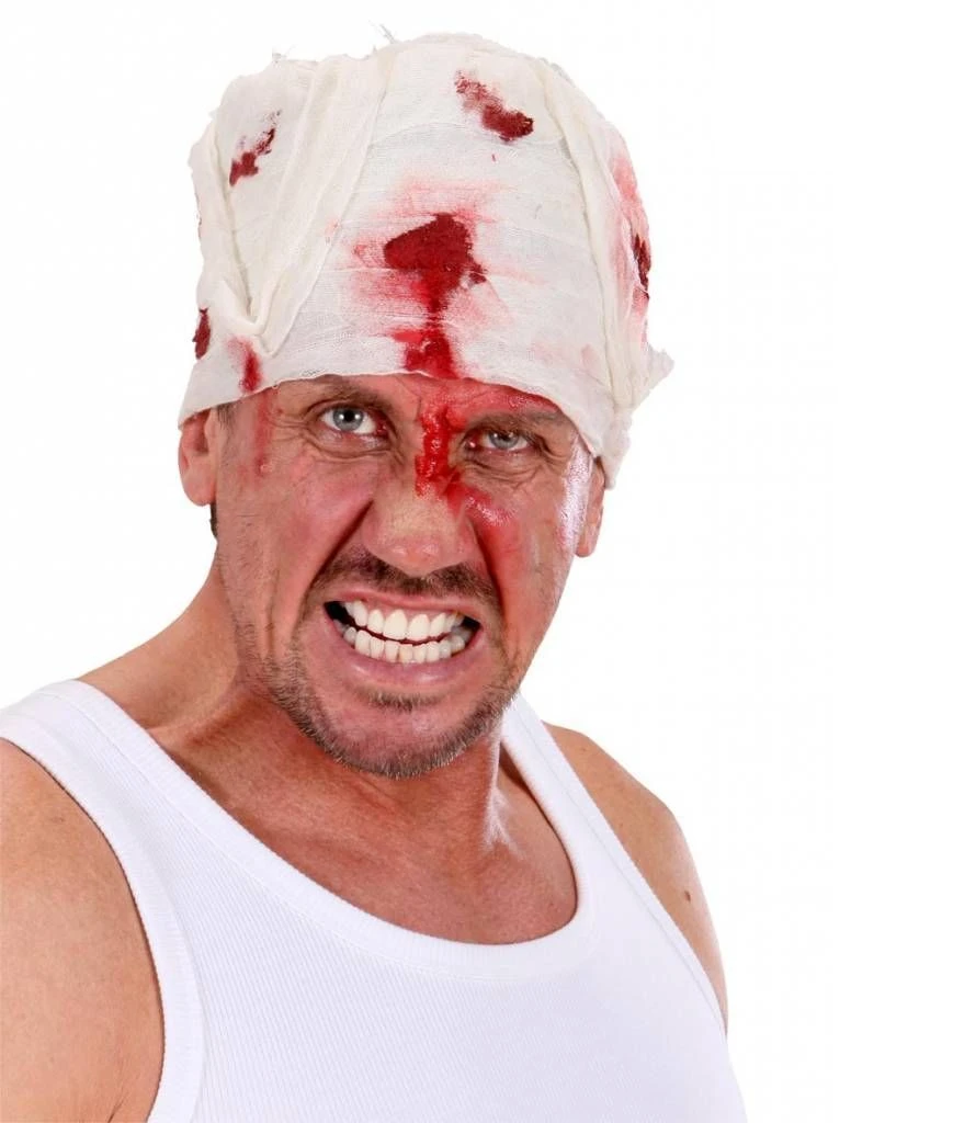 Bloederig Verband Om Het Hoofd Voor Halloween 1 Bloederig Verband Om Het Hoofd Voor Halloween