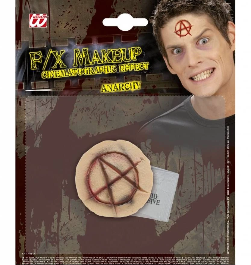 Brandmerk Met Anarchie Teken Voor Halloween 2 Brandmerk Met Anarchie Teken Voor Halloween - Afbeelding 2