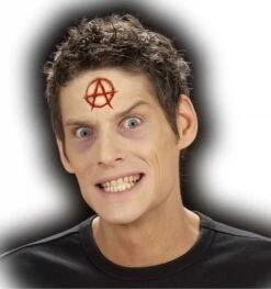 Brandmerk Met Anarchie Teken Voor Halloween