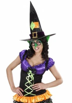 Bril Met Heksenneus En Veren Wenkbrouwen 5 Bril Met Heksenneus En Veren Wenkbrouwen -HalloweenkledingVerkoop bril met heksenneus en veren wenkbrouwen 2