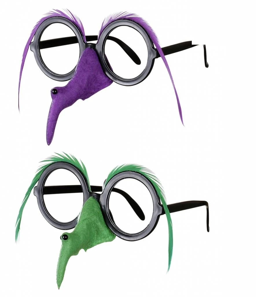 Bril Met Heksenneus En Veren Wenkbrouwen 1 Bril Met Heksenneus En Veren Wenkbrouwen