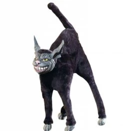 Buigbare Zwarte Kat 28 Cm Voor Halloween