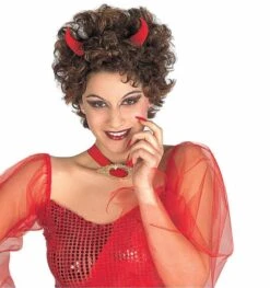 Duivel-hoorntjes Zwart Of Rood Voor Halloween -HalloweenkledingVerkoop duivel hoorntjes zwart of rood voor halloween 3