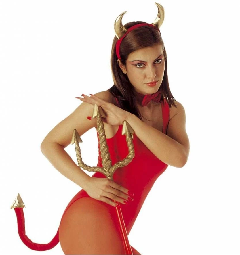 Duivel-setje Met Hoorntjes En Staart 1 Duivel-setje Met Hoorntjes En Staart