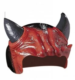 Duivels Hoofdmaskertje Met Zwarte Hoorntjes