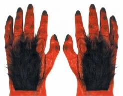 Duivelshanden Met Haar Voor Halloween