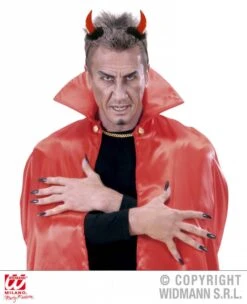 Duivelshoorntjes Met Zwarte Maraboe Voor Halloween -HalloweenkledingVerkoop duivelshoorntjes met zwarte maraboe voor halloween 3