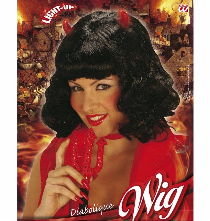 Duivelspruik Diabolique Met Verlichte Hoorntjes 2 Duivelspruik Diabolique Met Verlichte Hoorntjes - Afbeelding 2