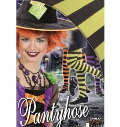 Gestreepte Heksen Panty's Voor Kinderen -HalloweenkledingVerkoop gestreepte heksen pantys voor kinderen 3