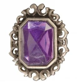 Gothische Ring Met Gemsteen Voor Halloween