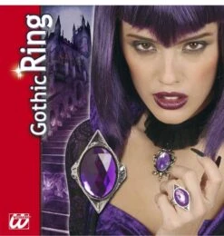 Gotische Ring Met Steentje Voor Halloween 5 Gotische Ring Met Steentje Voor Halloween -HalloweenkledingVerkoop gotische ring met steentje voor halloween 2
