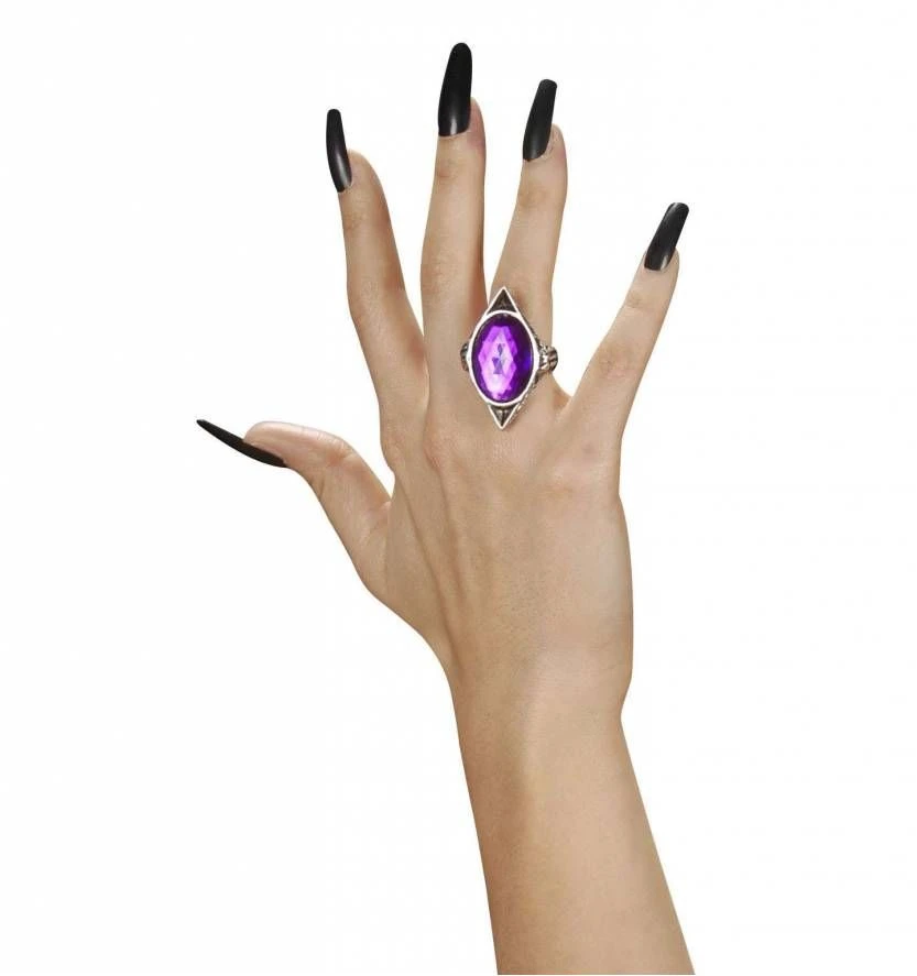 Gotische Ring Met Steentje Voor Halloween 1 Gotische Ring Met Steentje Voor Halloween