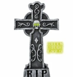 Grafsteen Met Lichtjes Voor Halloween