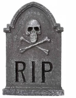 Grafsteen RIP Met Doodskop Voor Halloween