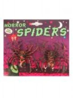 Grote Rode Spinnen Als Ongenode Gasten Met Halloween