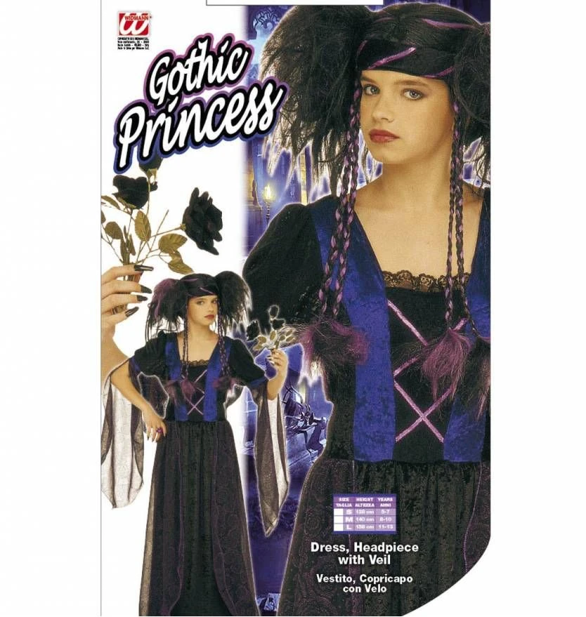 Halloween Jurk Gotische Prinses Voor Kids 2 Halloween Jurk Gotische Prinses Voor Kids - Afbeelding 2