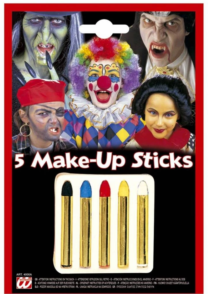 Halloweenaccessoires 5 Make-up Stiften 1 Halloweenaccessoires 5 Make-up Stiften