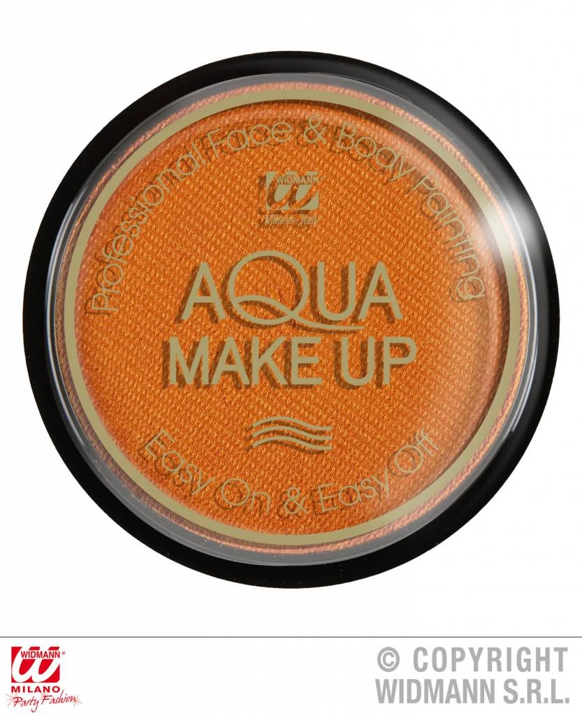 Halloweenaccessoires Aqua Make-up Metalic 15g Oranje 1 Halloweenaccessoires Aqua Make-up Metalic 15g Oranje