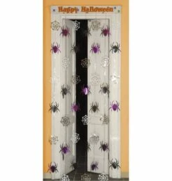 Halloweenaccessoires Deurversiering Spinneweb Met Spinnen