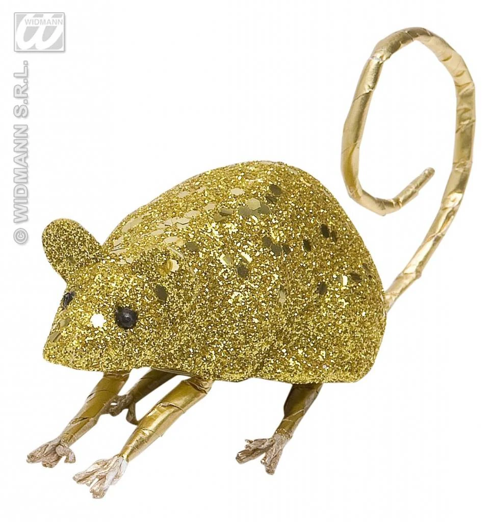 Halloweenaccessoires Glitter Muis 8,5cm 3 Halloweenaccessoires Glitter Muis 8,5cm - Afbeelding 3