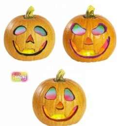 Halloweenaccessoires Glitter Pompoen 20cm