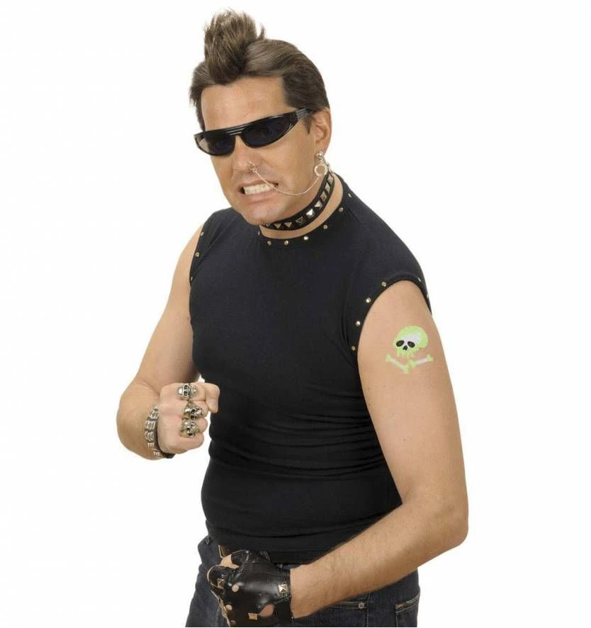 Halloweenaccessoires Glitter Tattoo Make-up Kit 3 Halloweenaccessoires Glitter Tattoo Make-up Kit - Afbeelding 3