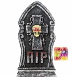 Halloweenaccessoires Grafsteen Schedel Met Licht