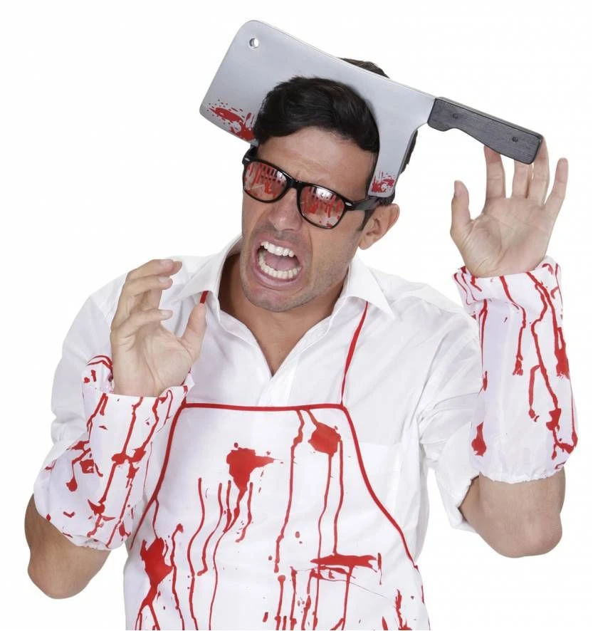 Halloweenaccessoires Hakmes Door Hoofd 2 Halloweenaccessoires Hakmes Door Hoofd - Afbeelding 2