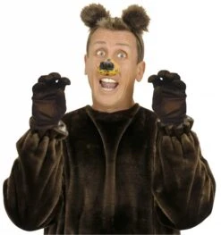 Halloweenaccessoires Handschoenen Bruin -HalloweenkledingVerkoop halloweenaccessoires handschoenen bruin 2