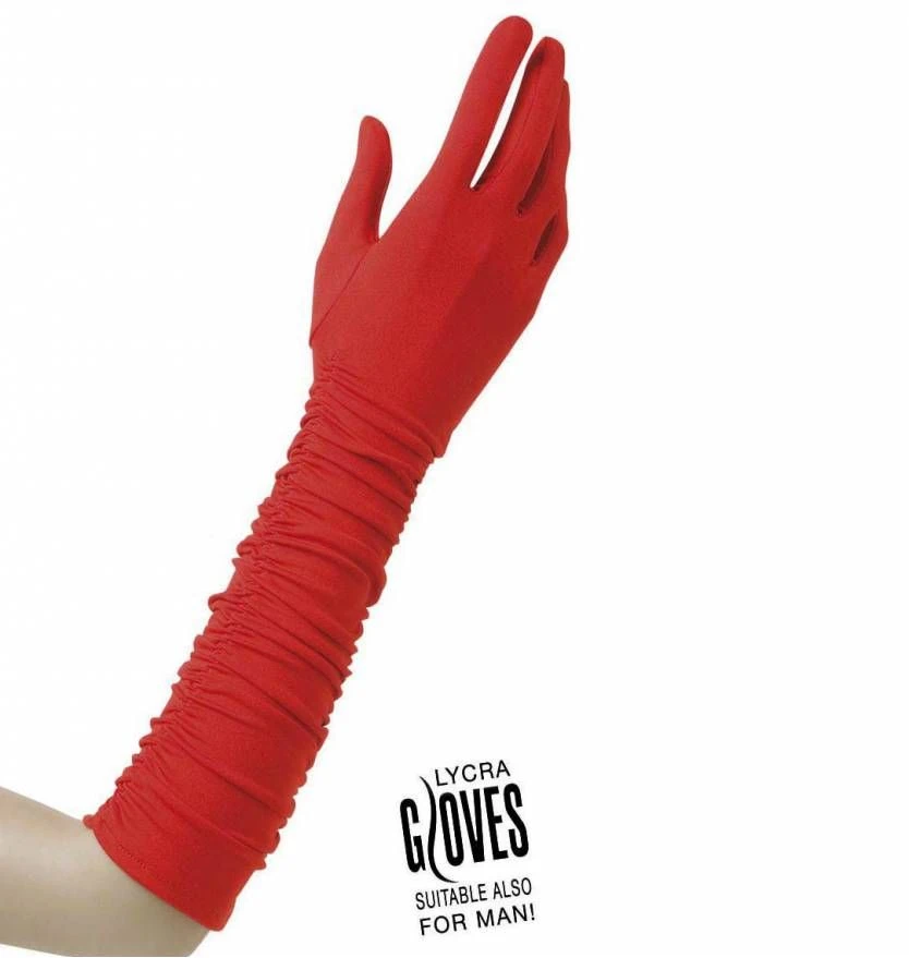 Halloweenaccessoires Handschoenen Plisse Lycra Zwart 3 Halloweenaccessoires Handschoenen Plisse Lycra Zwart - Afbeelding 3