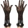 Halloweenaccessoires Handschoenen Spinneweb Met Strass Spin