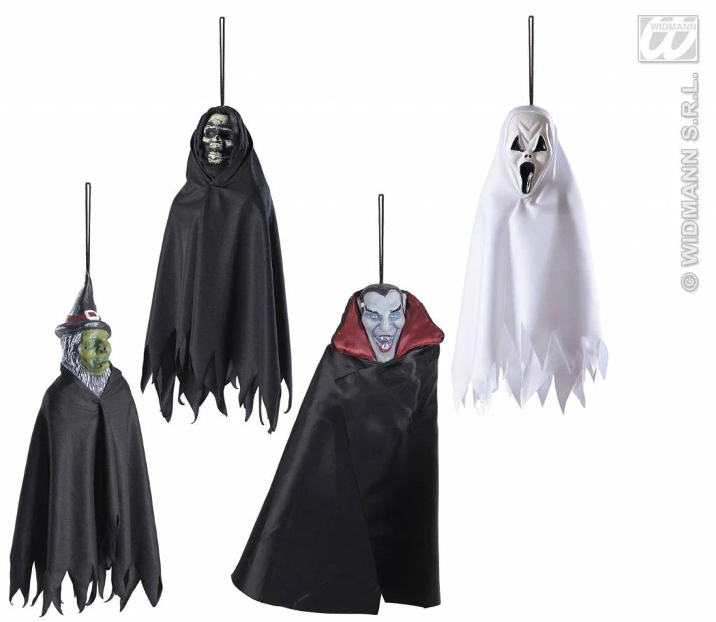 Halloweenaccessoires Hangende Enge Figuren In 3 Soorten 12cm 1 Halloweenaccessoires Hangende Enge Figuren In 3 Soorten 12cm