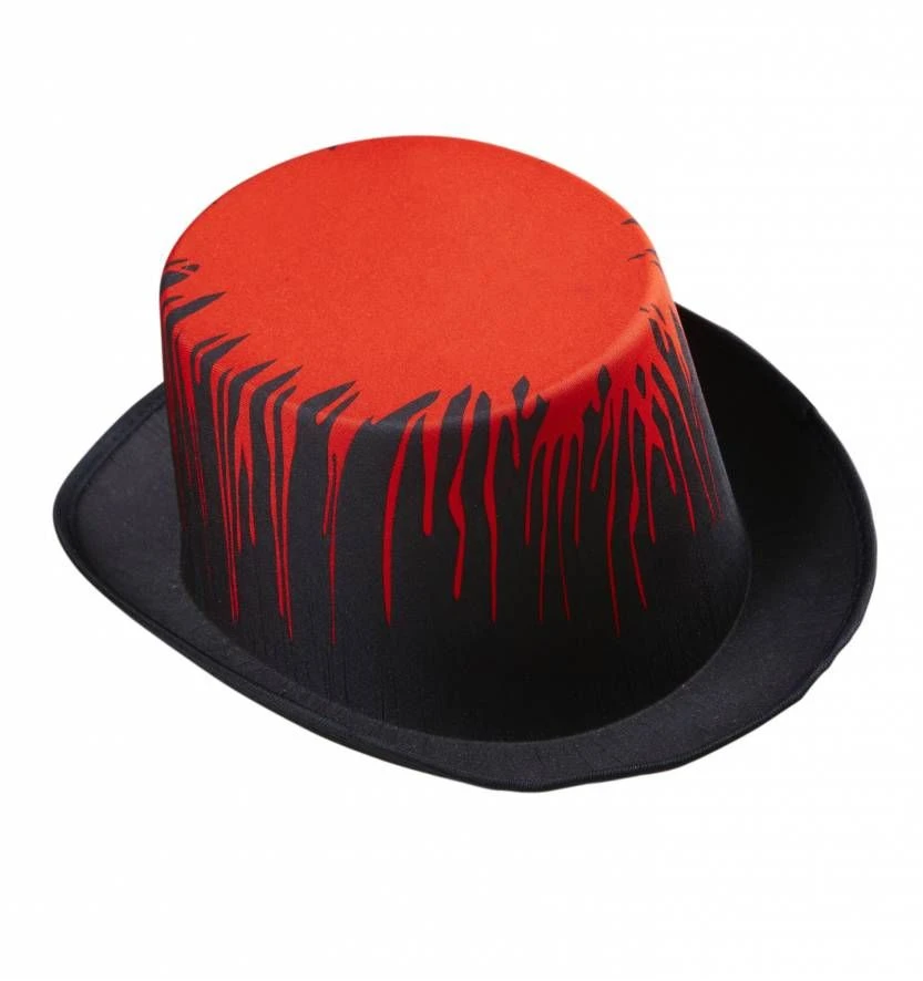 Halloweenaccessoires Hoge Hoed Zwart Met Bloed 1 Halloweenaccessoires Hoge Hoed Zwart Met Bloed