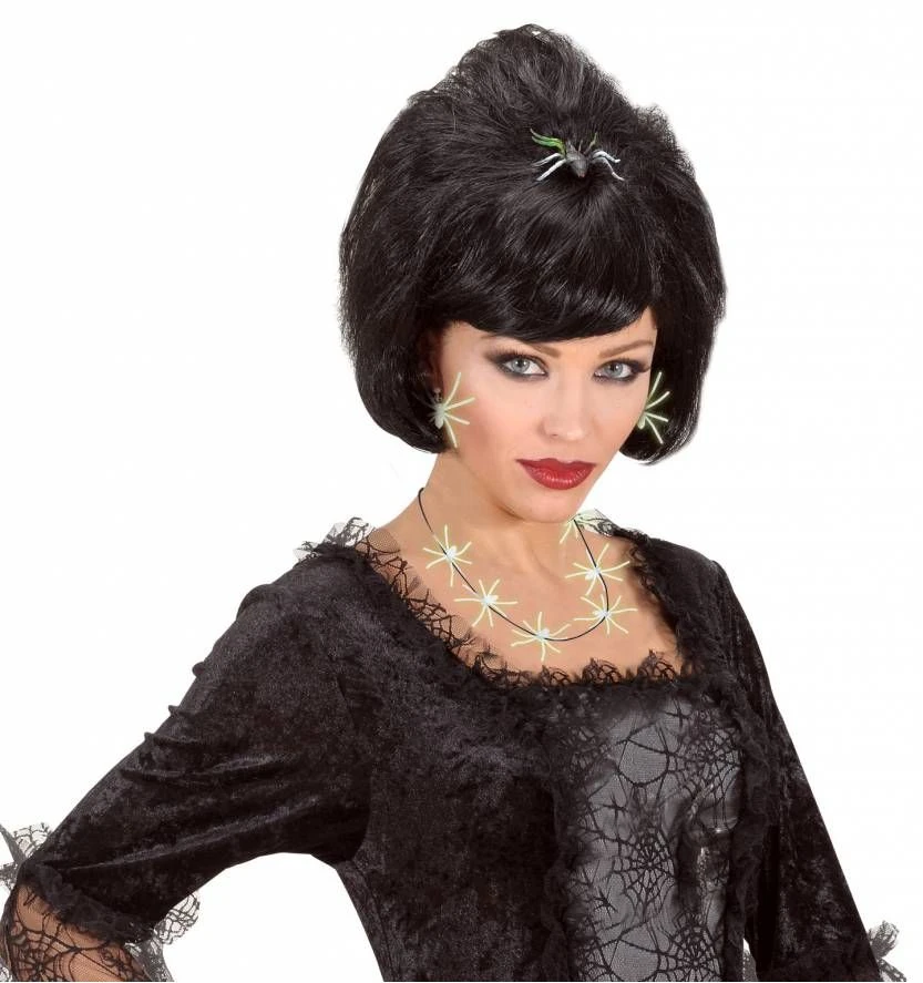 Halloweenaccessoires Ketting Spinnen Lichtgevend In Donker 60cm 3 Halloweenaccessoires Ketting Spinnen Lichtgevend In Donker 60cm - Afbeelding 3