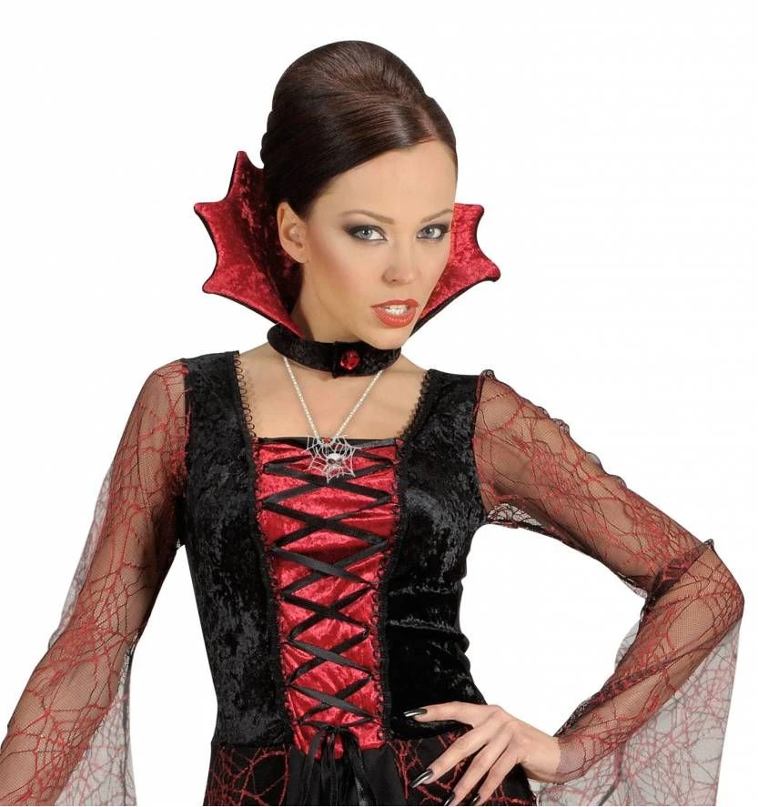 Halloweenaccessoires Ketting Spinneweb Met Spinnen 3 Halloweenaccessoires Ketting Spinneweb Met Spinnen - Afbeelding 3