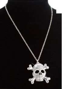 Halloweenaccessoires Ketting Strass Met Schedels