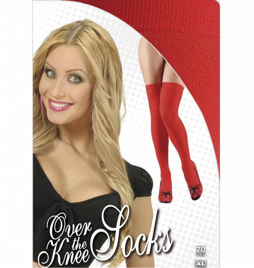 Halloweenaccessoires Kniekousen Rood 70den 3 Halloweenaccessoires Kniekousen Rood 70den - Afbeelding 3