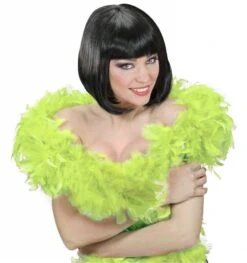 Halloweenaccessoires Luxe Veren Boa 180cm Zwart