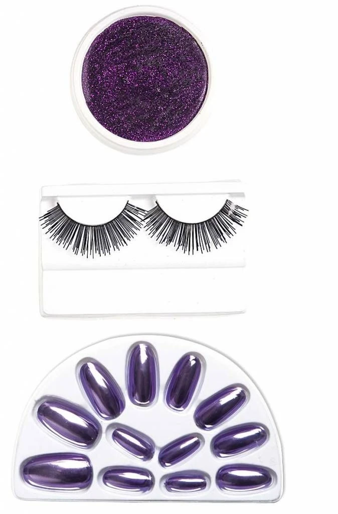 Halloweenaccessoires Make-up Set Paars 1 Halloweenaccessoires Make-up Set Paars