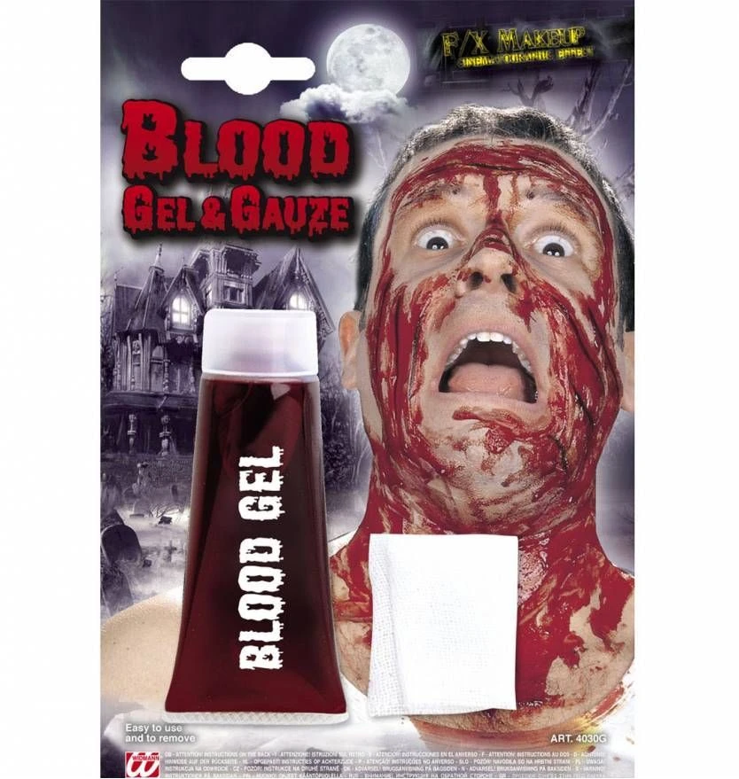 Halloweenaccessoires Maxi Tube Bloedgel Met Gaas 1 Halloweenaccessoires Maxi Tube Bloedgel Met Gaas