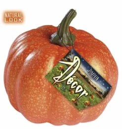 Halloweenaccessoires Natuurlijk Ogende Pompoen 14 Cm
