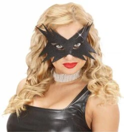 Halloweenaccessoires Oogmasker Ster Zwart