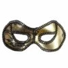 Halloweenaccessoires Oogmasker Zwart/goud Met Kant Op Ogen