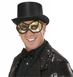 Halloweenaccessoires Oogmasker Zwart/goud Met Kant Op Ogen -HalloweenkledingVerkoop halloweenaccessoires oogmasker zwart goud met kant 3