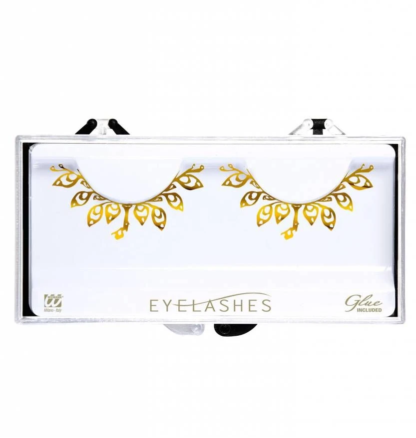 Halloweenaccessoires Oogwimpers Goud Tattoo 2 Halloweenaccessoires Oogwimpers Goud Tattoo - Afbeelding 2