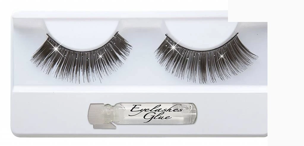 Halloweenaccessoires Oogwimpers Zwart Holografisch Glitter 3 Halloweenaccessoires Oogwimpers Zwart Holografisch Glitter - Afbeelding 3